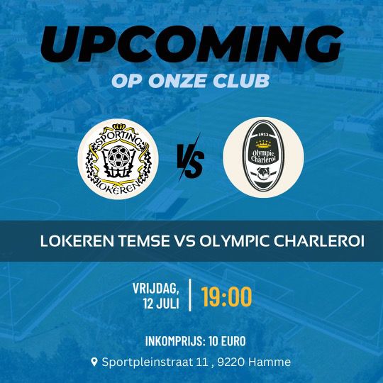 Lokeren-Temse vs Olympic Charleroi op onze club